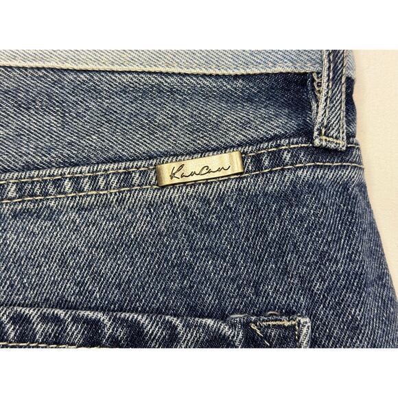 Kancan Women's 2-Tone Button Fly Tapered Leg Blue Denim Jeans - Sz 15 (36x28.5) - Picture 4 of 6